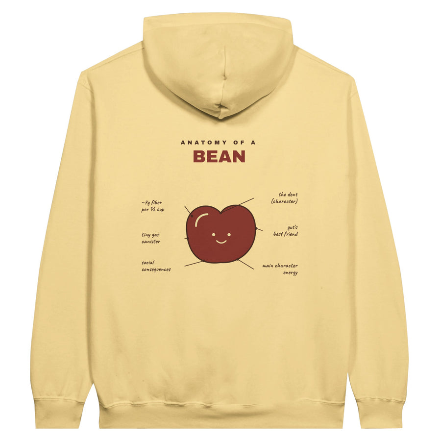 Anatomy of a Bean Hoodie – Funny Gut Health Infographic Pullover
